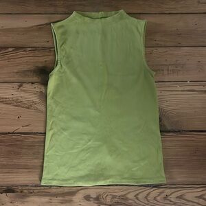 Everlane Pima Micro-Rib Funnel-Neck Tank, size M